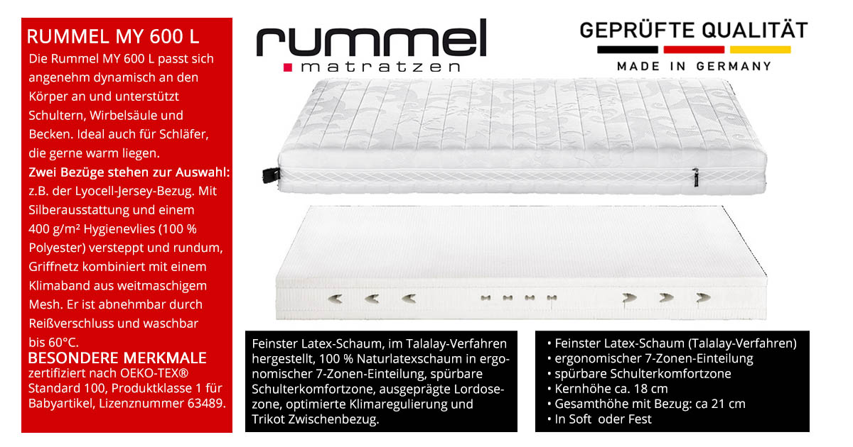 Rummel-MY-600-L-Latex-Schaummatratze-online-bestellen
