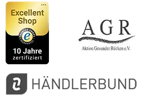 Excellent-Award-10-Jahre-Mitglied-AGR-Aktion-gesunder-Ruecken-eV-Haendlerbund_300x200px